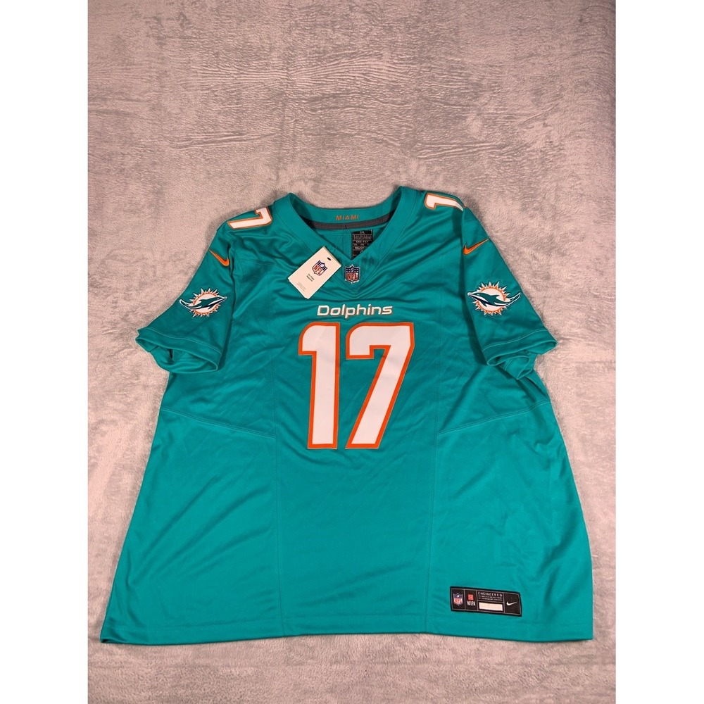 Nike Miami Dolphins Jaylen Waddle #17 Mens 3XL Teal Dri-FIT NFL Jersey NWT $175